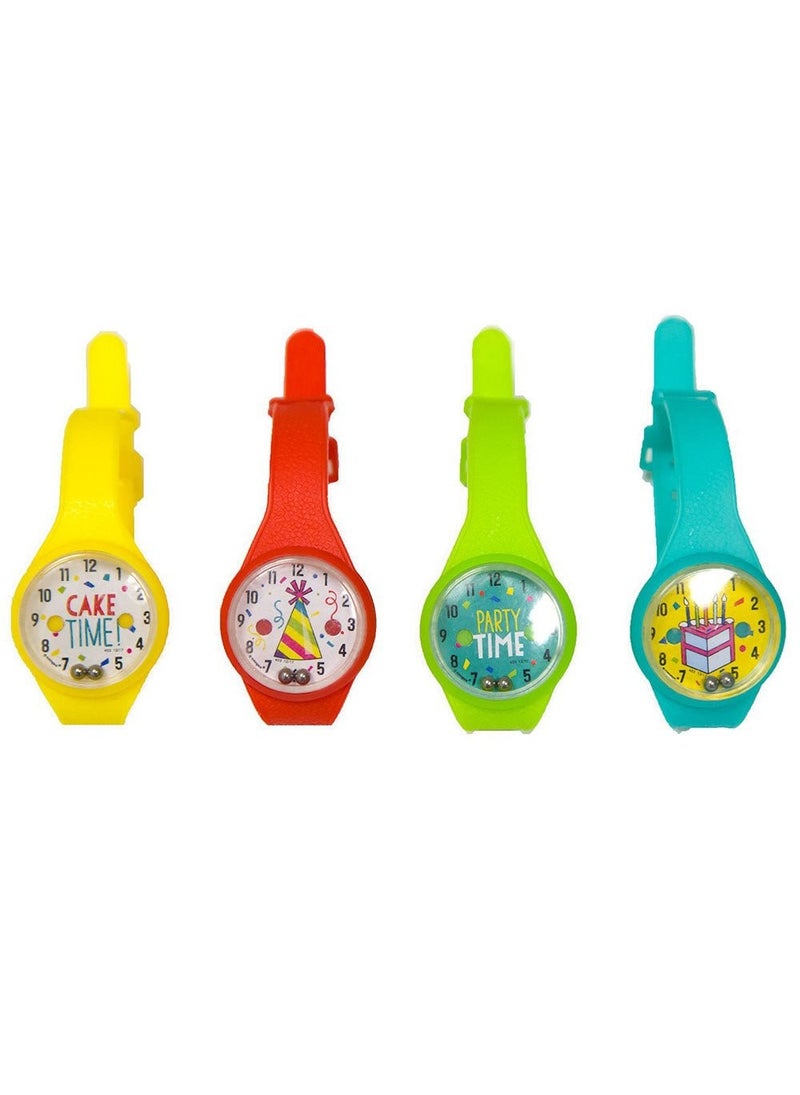 Unique Puzzle Watches Multicolor Plastic Toy 4-Pack - Image 1