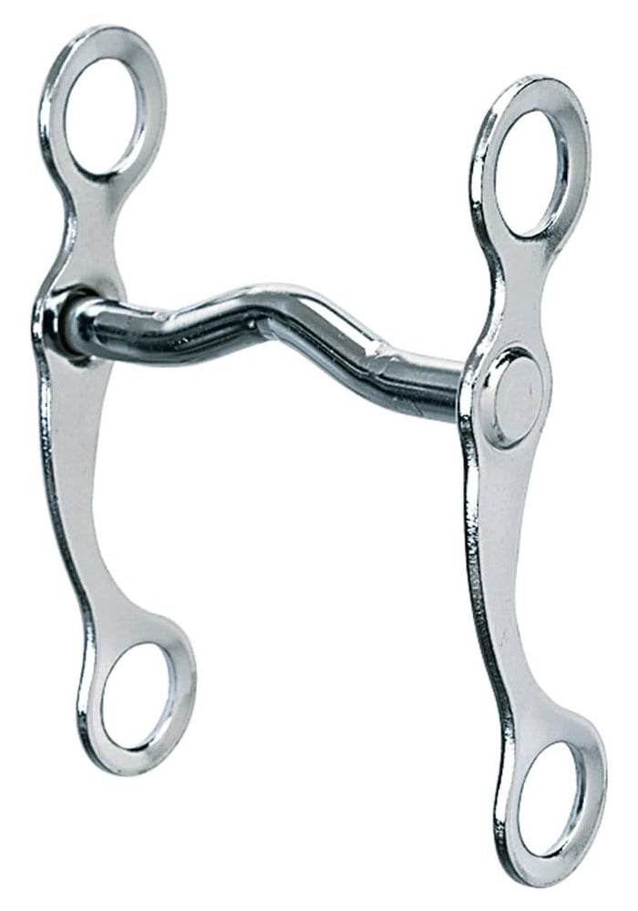 Weaver Leather Nickel Plated All Purpose Bit with 5" Low Port Mouth and 7" Cheek Pieces