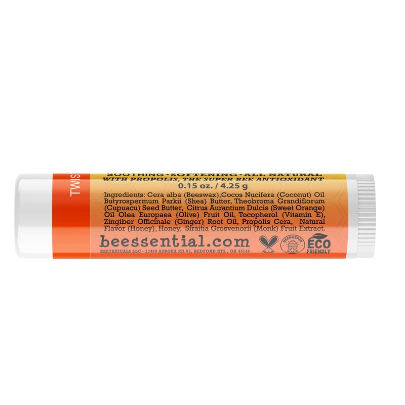 Beessential Natural Bulk Lip Balm, Orange Ginger, 18 Pack | For Men, Women, and Children. Great for Gifts, Showers, & More - Image 2