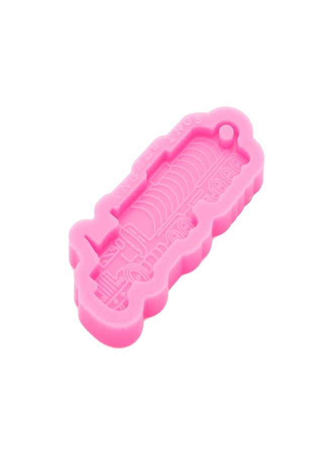 Angel Wings Super Glossy Train Shape Keychain Silicone Mold with Hole Truck Resin Mold DIY Epoxy Handmade Jewellery Silicone Mold Resin Crafting Molds for Backpack Pendant - Image 3