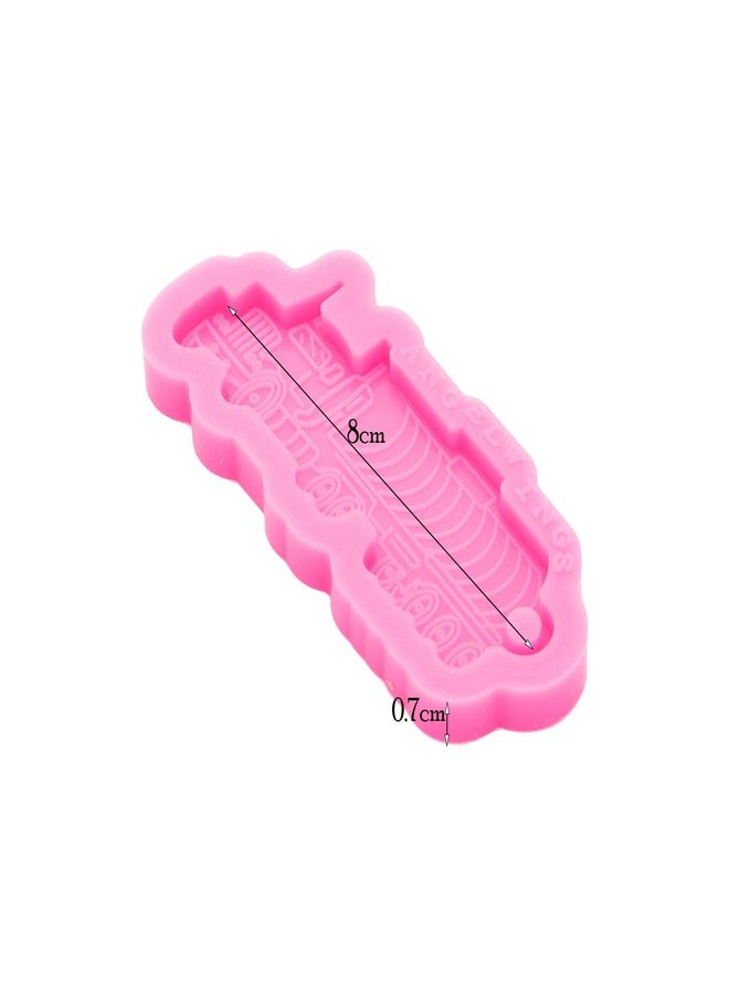 Angel Wings Super Glossy Train Shape Keychain Silicone Mold with Hole Truck Resin Mold DIY Epoxy Handmade Jewellery Silicone Mold Resin Crafting Molds for Backpack Pendant - Image 2