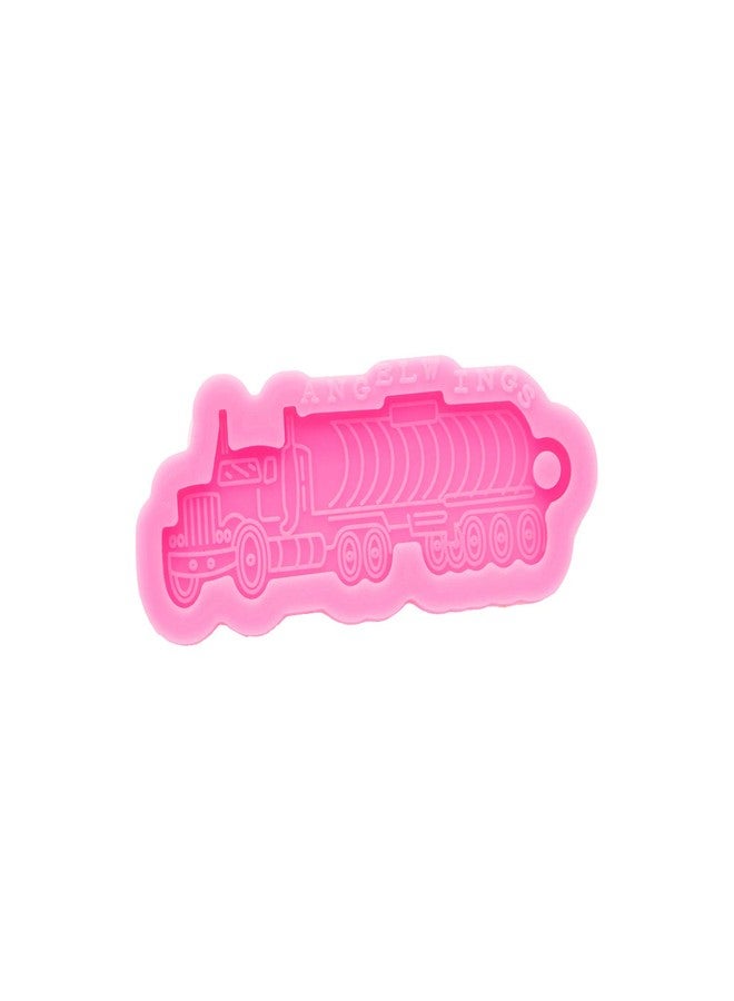 Angel Wings Super Glossy Train Shape Keychain Silicone Mold with Hole Truck Resin Mold DIY Epoxy Handmade Jewellery Silicone Mold Resin Crafting Molds for Backpack Pendant - Image 1