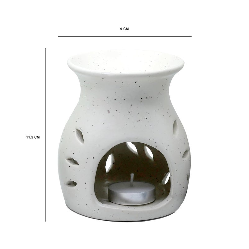 HEM Ceramic Oil Burner Gift Set Ceramic Diffuser with Black Currant Aroma Oil 4 Tealight Candles Perfect for Home Fragrance Spa Meditation and Gifting Black Current Oil 10ml - Image 3