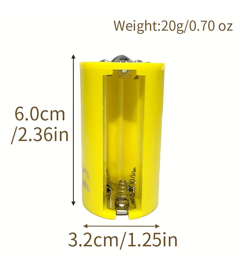 3 Pcs Lemon Yellow AA to D Type Battery Converter Holder Case ABS Material Durable Large Battery Conversion Cylinder 1 5V Voltage Remains Replace 5th Battery - Image 4