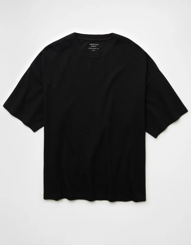 American Eagle  AE Relaxed Ribbed Jersey T-Shirt for Men | Best Price UAE