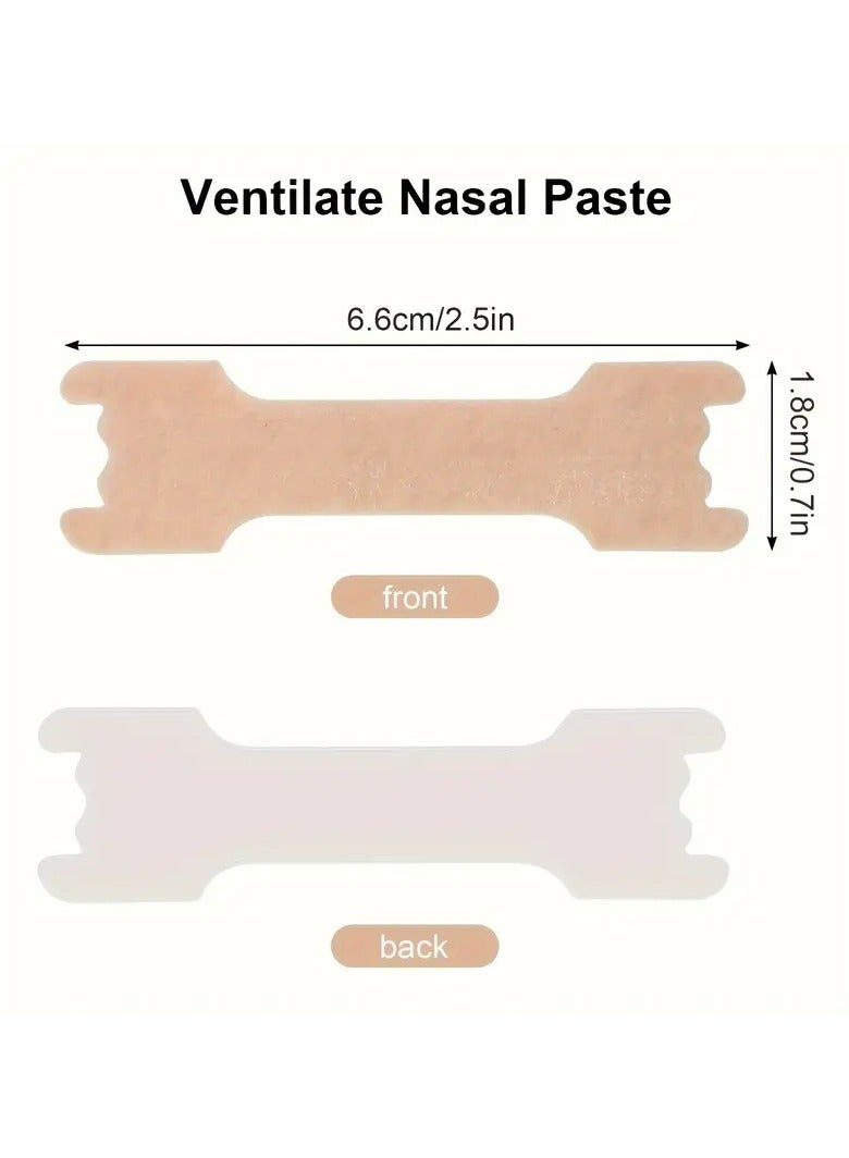 Ucanbe 50pcs Anti-Snoring Nose Strips for Enhanced Breathing - Home Sleep Aid & Nasal Massager, Beige, Fragrance-Free, Battery-Free, Comfort Fit Design for Improved Sleep Quality  - Image 2