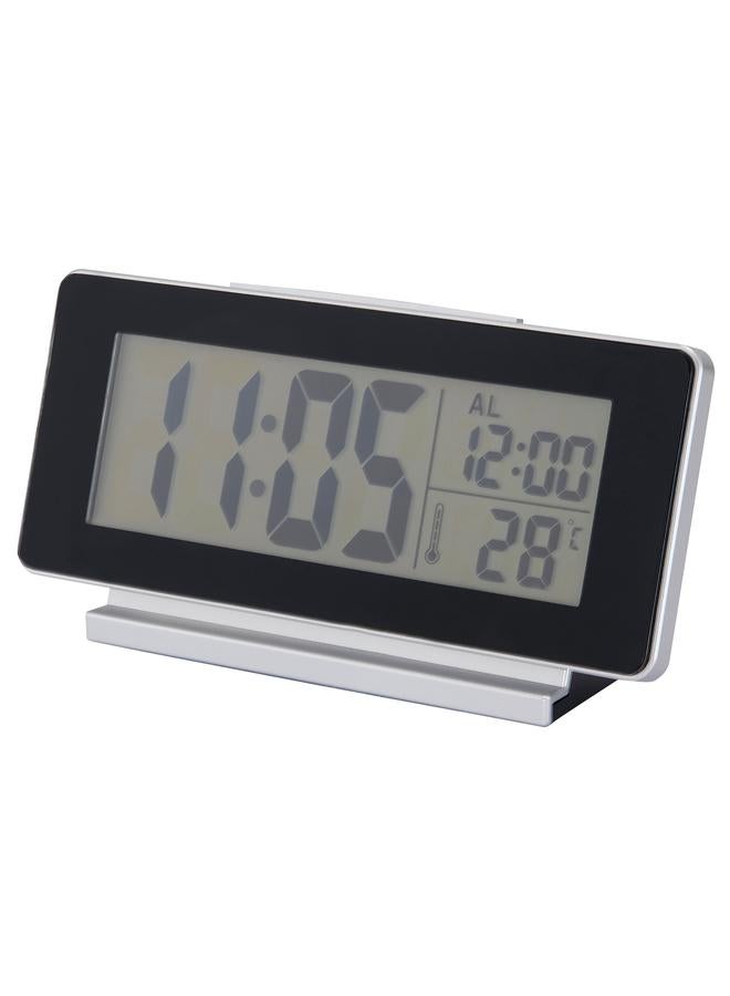 erorex Clock/Thermometer/Alarm, Black, 16.5X9 Cm - Image 1