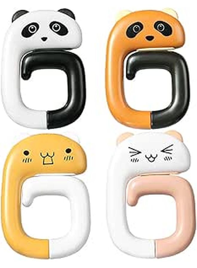 4 Pack Multifunctional Anti Skid Plastic Desk Hooks Detachable Backpack Holders For School Home Storage - Image 1