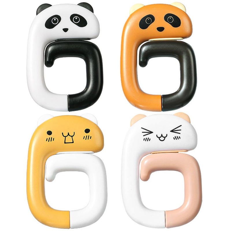 4 Pack Multifunctional Anti Skid Plastic Desk Hooks Detachable Backpack Holders For School Home Storage - Image 2