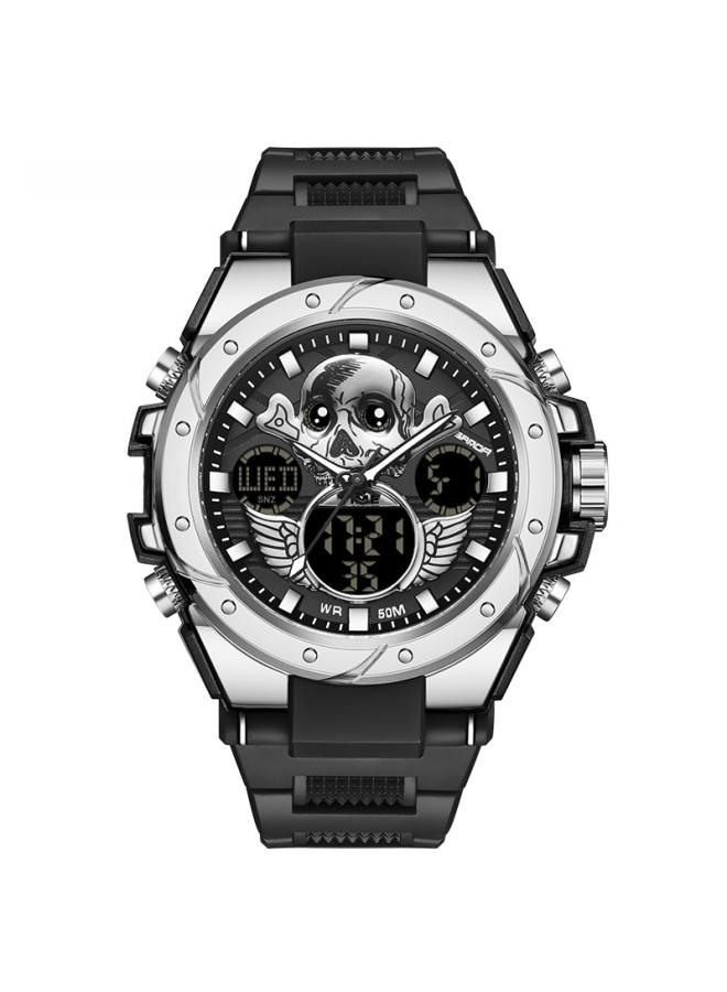 Sanda Trendy Multifunctional Special Forces Watch Men's Double Display Waterproof Luminous Outdoor Sports Electronic Couple Watch