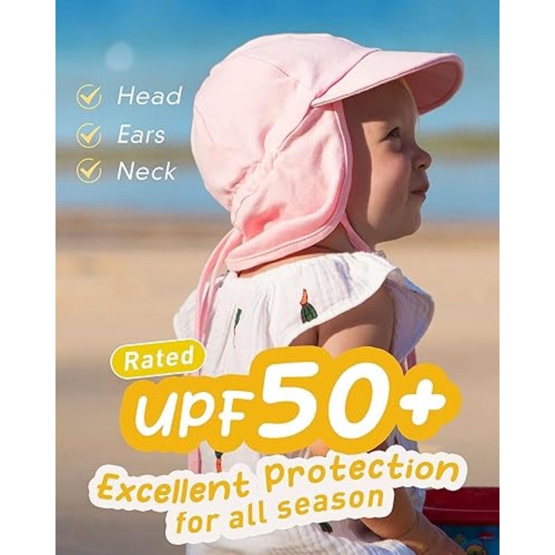Baby Sun Hat UPF 50+ UV Ray Sun Protection Cotton Toddler Hats for Boys Girls - Image 2