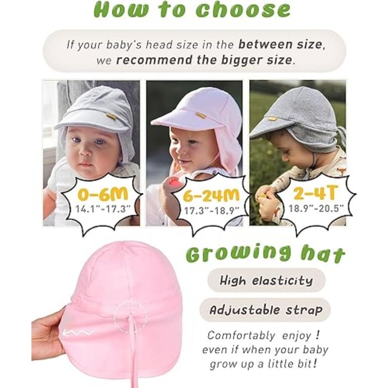 Baby Sun Hat UPF 50+ UV Ray Sun Protection Cotton Toddler Hats for Boys Girls - Image 5