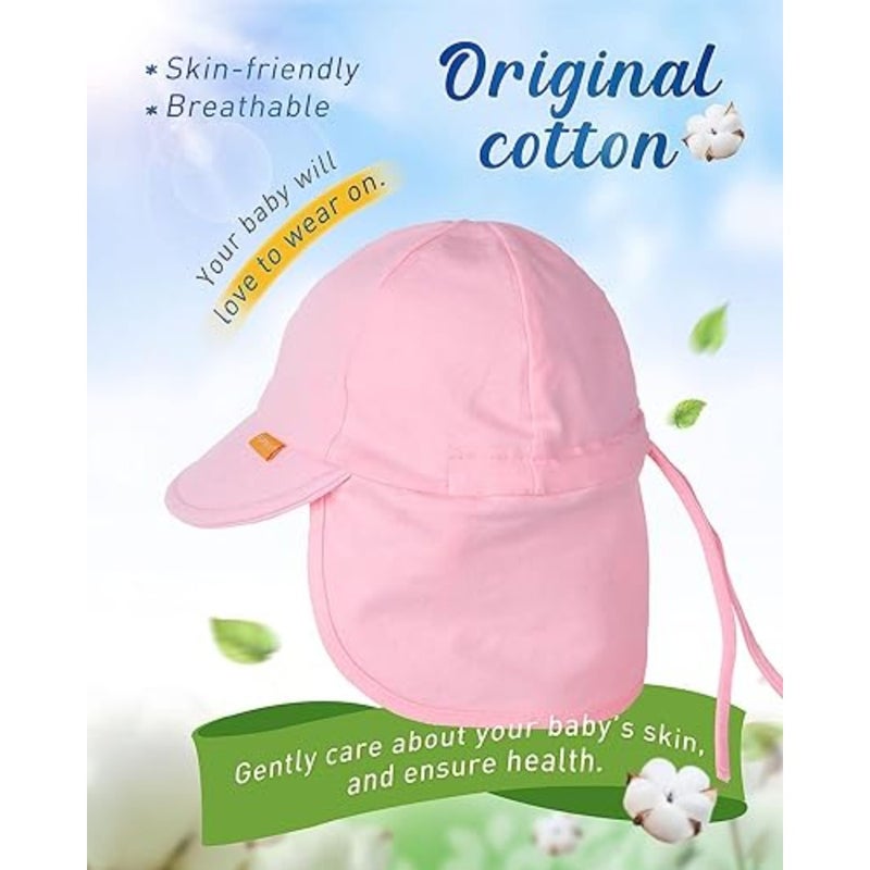 Baby Sun Hat UPF 50+ UV Ray Sun Protection Cotton Toddler Hats for Boys Girls - Image 4