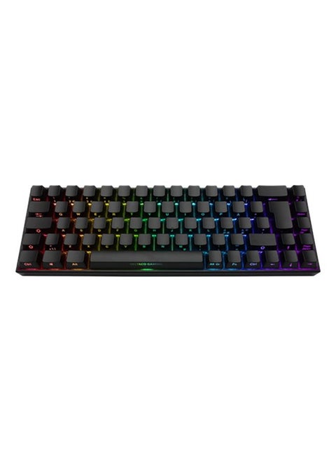 Deltaco DK440R 65% Wireless RGB Gaming Keyboard, Kailh Red Switches, N-Key Rollover, UK Layout, Front Lasered Keycaps, Up to 100h Battery Life, Black Gaming Keyboard