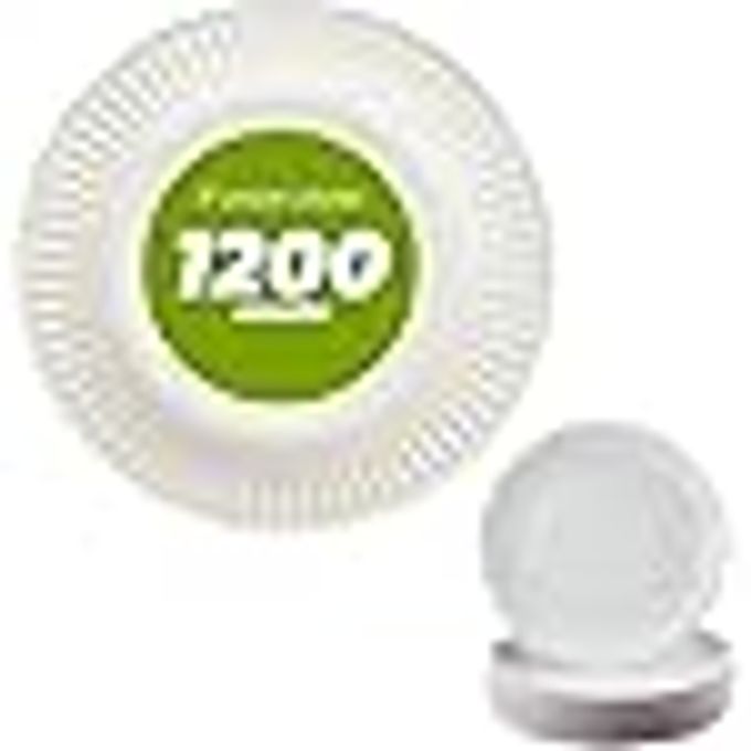 9 UNCOATED EVERYDAY PAPER PLATESDISPOSABLE BULK WHITE CASE OF 1200CT
