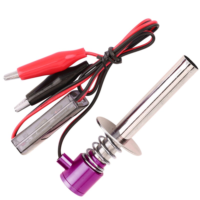 6V -24V Electronic Glow Plug Starter Igniter Fit for Nitro RC Car Engine (Purple) - Image 3