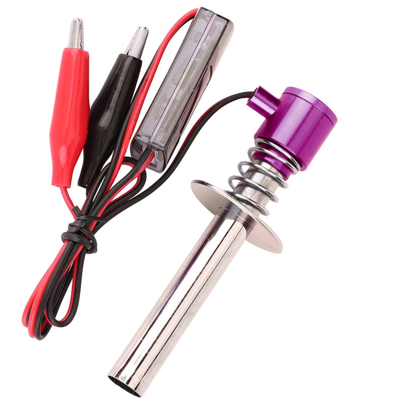 6V -24V Electronic Glow Plug Starter Igniter Fit for Nitro RC Car Engine (Purple) - Image 4