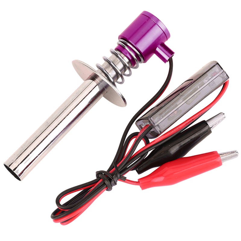 6V -24V Electronic Glow Plug Starter Igniter Fit for Nitro RC Car Engine (Purple) - Image 1