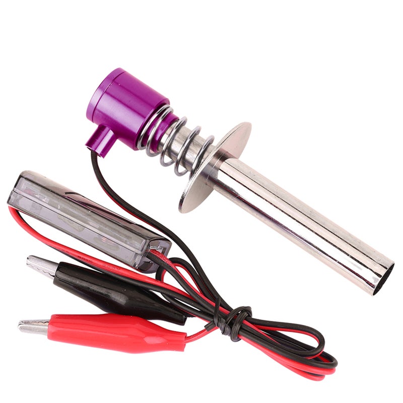 6V -24V Electronic Glow Plug Starter Igniter Fit for Nitro RC Car Engine (Purple) - Image 2