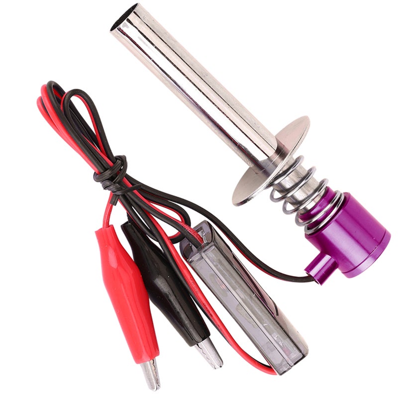 6V -24V Electronic Glow Plug Starter Igniter Fit for Nitro RC Car Engine (Purple) - Image 5