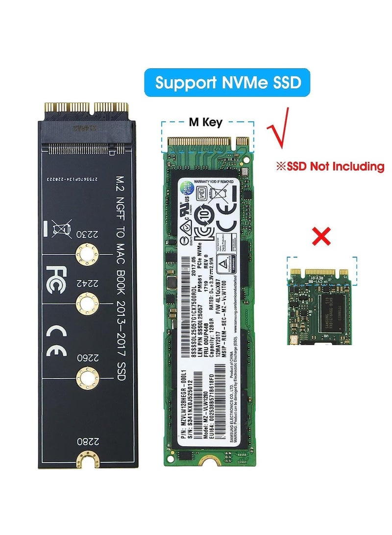 M.2 NVMe SSD to 12+16 Pin Upgrade Adapter for MacBook Air (2013-2017) A1465 A1466 and Mac Pro (Late 2013-2015) (EPL-404HS-2pcs) - Image 4