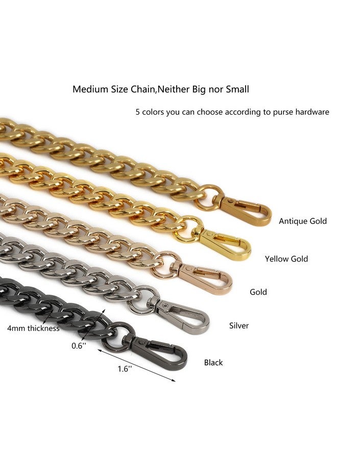 Xiazw Medium Size Fabulous Metal Shoulder Crossbody Purse Strap Replacement Bag Chain Accessories (26‘’ Antique Gold) - Image 5