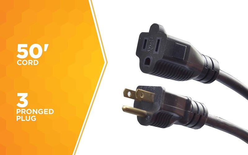 Woods Woods 982452 50Foot SJTOW Agricultural Outdoor Heavy Duty All Weather Extension Cord Oil Resistant Vinyl Jacket Versatile Use Powerful 15 Amps 125 Volts 1875 Watt Extension Cord Black  - Image 4