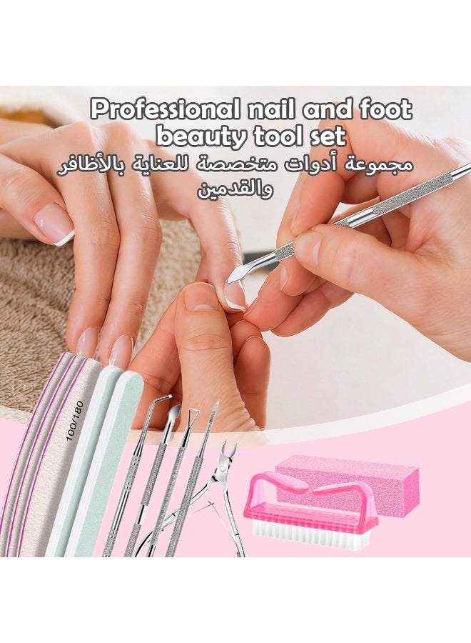 Nail Care Kit, Nail File 100/180, Nail Buffer Block, Keratin Clip, Keratin Trimmer, Keratin Pusher, Nail Tools, Nail Kit, Foot and Nail Trimming Tools, Nail Preparation Kit, Women's Nail Trimming Kit - Image 5