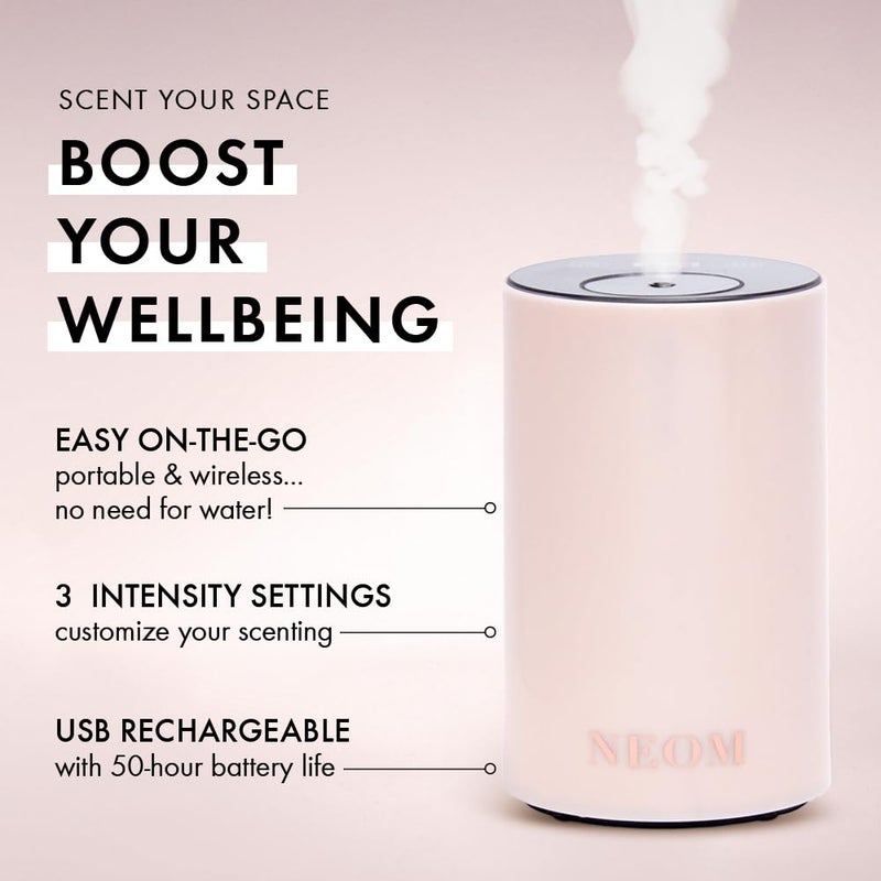 NEOM – Portable Wellbeing Pod Mini Essential Oil Diffuser Nude | Rechargeable USB & Waterless | Aromatherapy Oil Diffuser for Small Spaces - Image 3