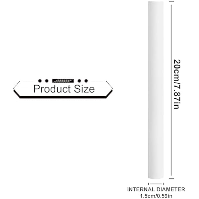 10 PCS RADIATOR PIPE COVERS WHITE RADIATOR PIPE COVERS PVC PLASTIC SLEEVES 15MM X 200MM THICKENED RADIATOR COPPER PIPES COLLARS FOR CENTRAL HEATING CLIP ON COVER - Image 3