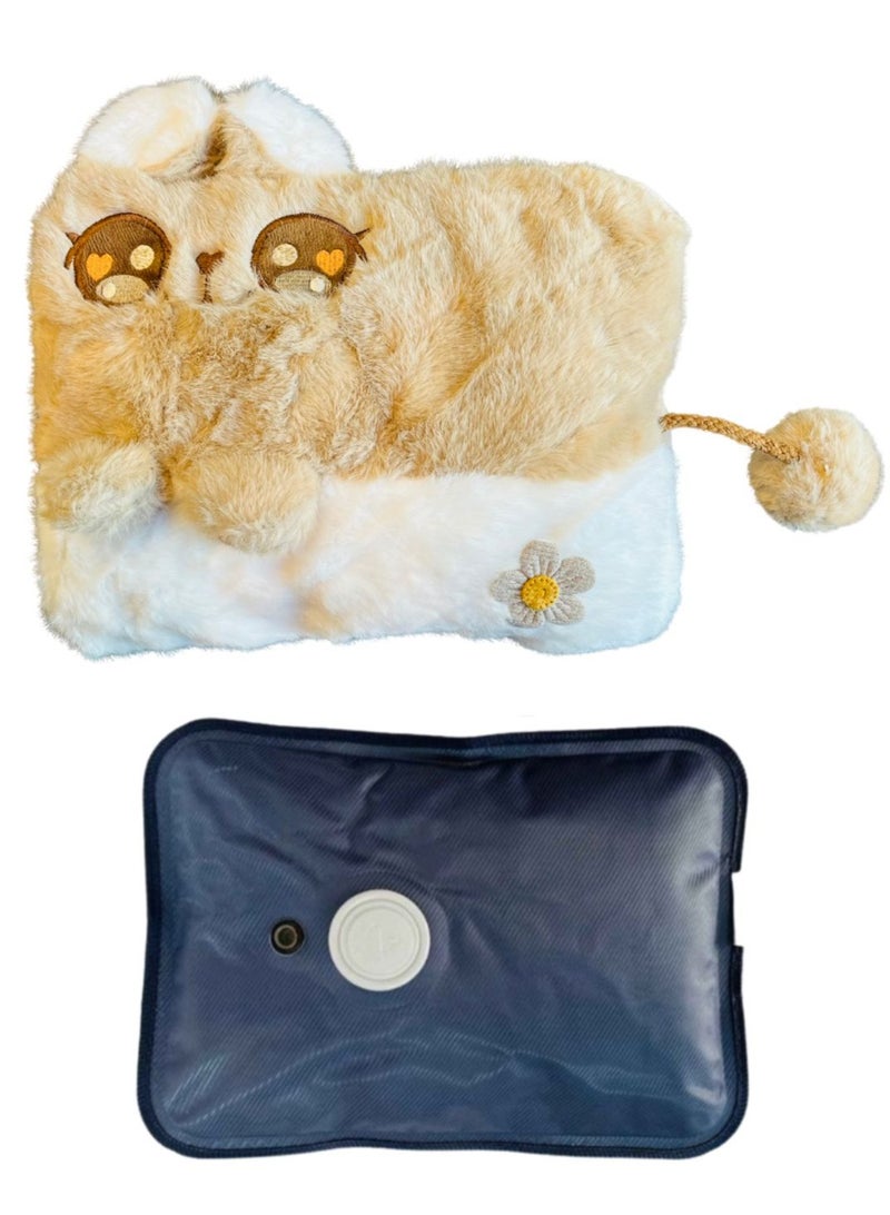 برايم بي جافاودان حقيبة ماء ساخن كهربائية قابلة لإعادة الشحن مع غطاء من الصوف لتخفيف آلام التشنجات والرقبة والكتفين وحقيبة العلاج الساخن وتدفئة اليدين والقدمين - Image 2