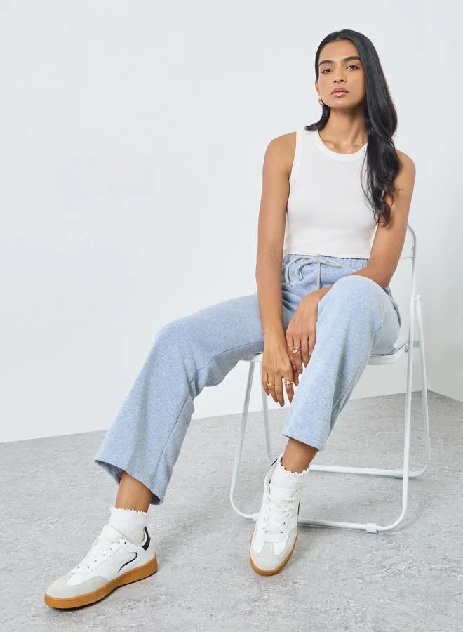 تايك تو Take Two Women Solid Pants with Drawstring Waist