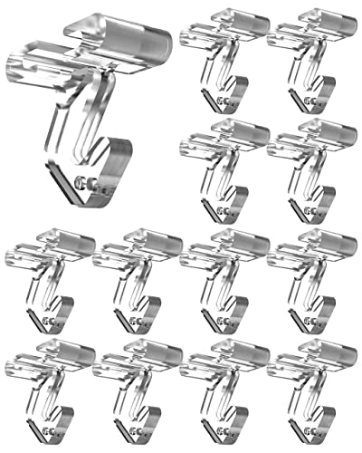 NACETURE 25 Pack Clear Drop Ceiling Hooks Classroom Decorations - Polycarbonate Ceiling Hanger Hooks for Hanging Track Clip on Suspended Ceiling Tile Grid for Office Home Stores Decorations - Image 1