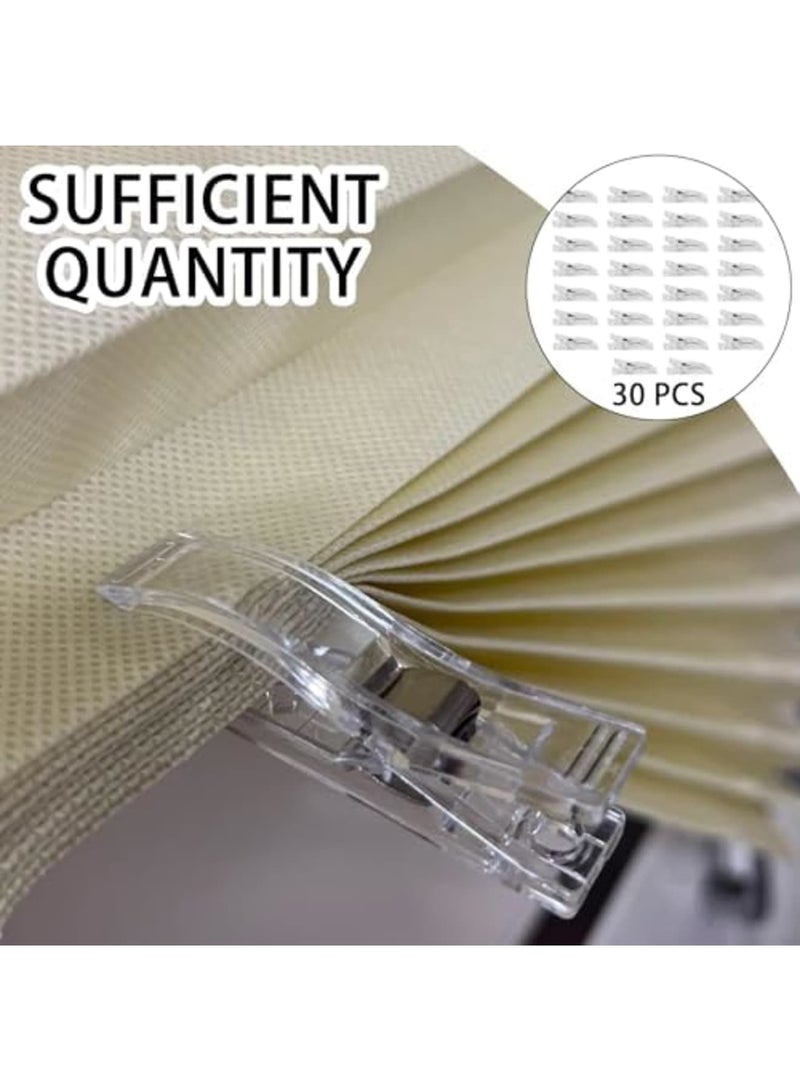 Barakah 30 Pcs Sewing Clips for Fabric, Quilting Clips, Transparent Craft Clips for DIY Art, Quilting, Sewing, and Window Blinds, Multipurpose Clips for Crafting, Premium Plastic Sewing Supplies (Transparent) - Image 3