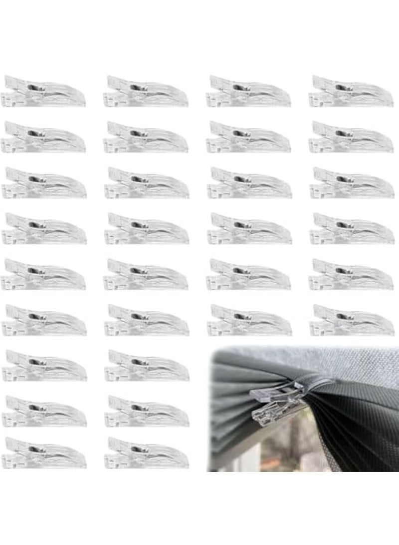 Barakah 30 Pcs Sewing Clips for Fabric, Quilting Clips, Transparent Craft Clips for DIY Art, Quilting, Sewing, and Window Blinds, Multipurpose Clips for Crafting, Premium Plastic Sewing Supplies (Transparent) - Image 1