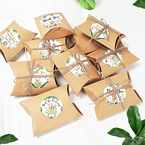 Bemoor 80 Jungle Safari Thank You Stickers, Baby Shower Thank You Stickers, Wild Animals Birthday Party Favor Label Decorations(2 Inch) - Image 5