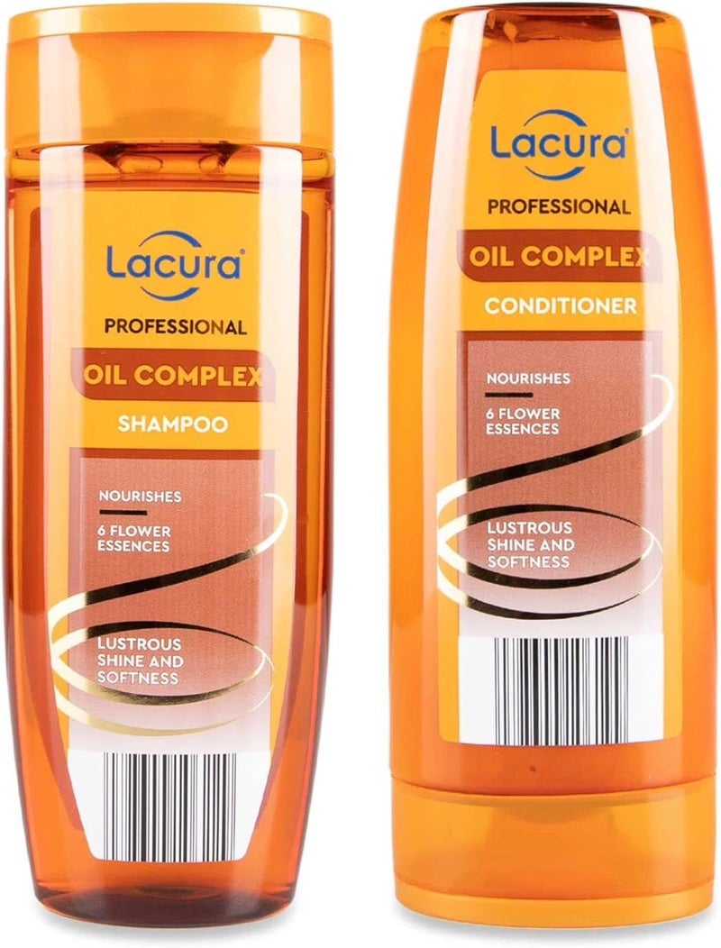 Lcura Professional Oil Complex Shampoo Conditioner Nourishes 6 Flower Essences Lustrous Shine Softness 250mL BUNDLE SET