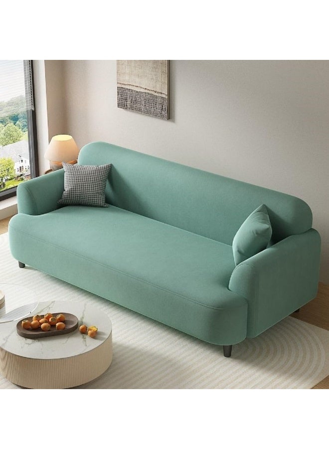 Zayn comforts Modern 3-Seater Leather Sofa in Green - Image 1