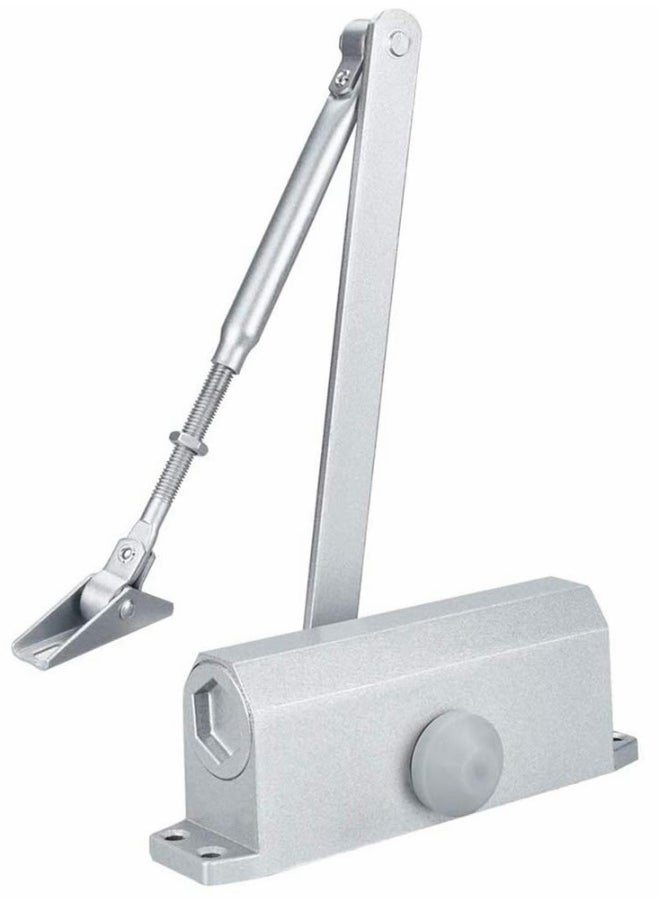 Generic Door Closer, Automatic Hydraulic Adjusting Silent Soft Slow Slam Gate Closer Overhead Concealed Aluminium Door Closer for 35-65kg 70-110cm Wide Wooden Metal Door Fire Door Internal External Door  - Image 1