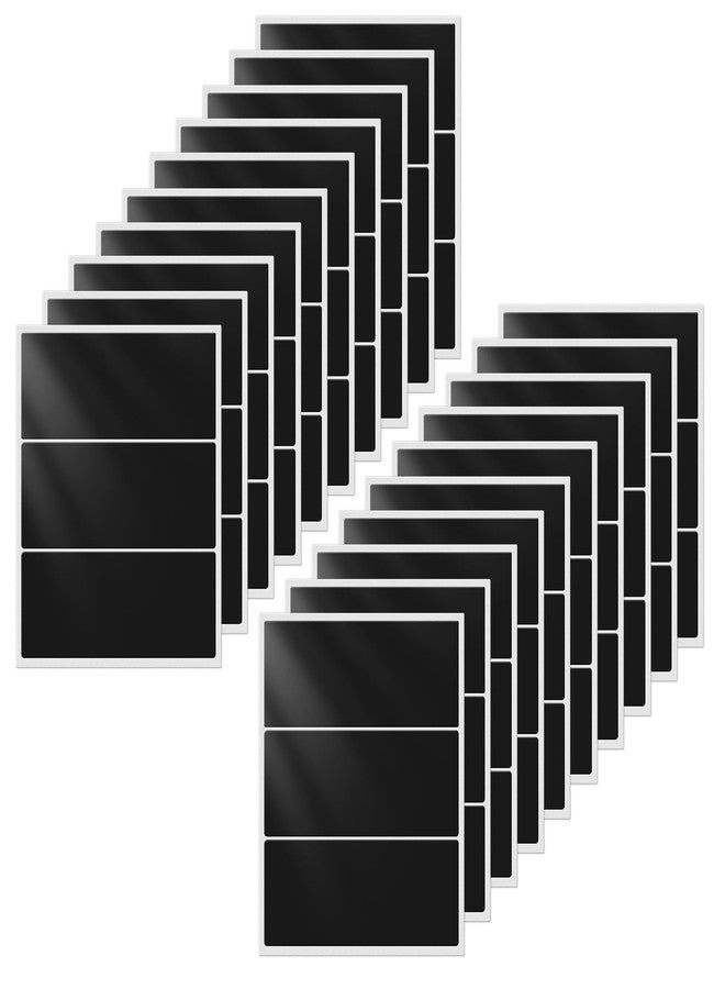 YIKIADA Rectangle Labels 4" × 2" Color Coding Vinyl Stickers Black 60 PCS - Image 1