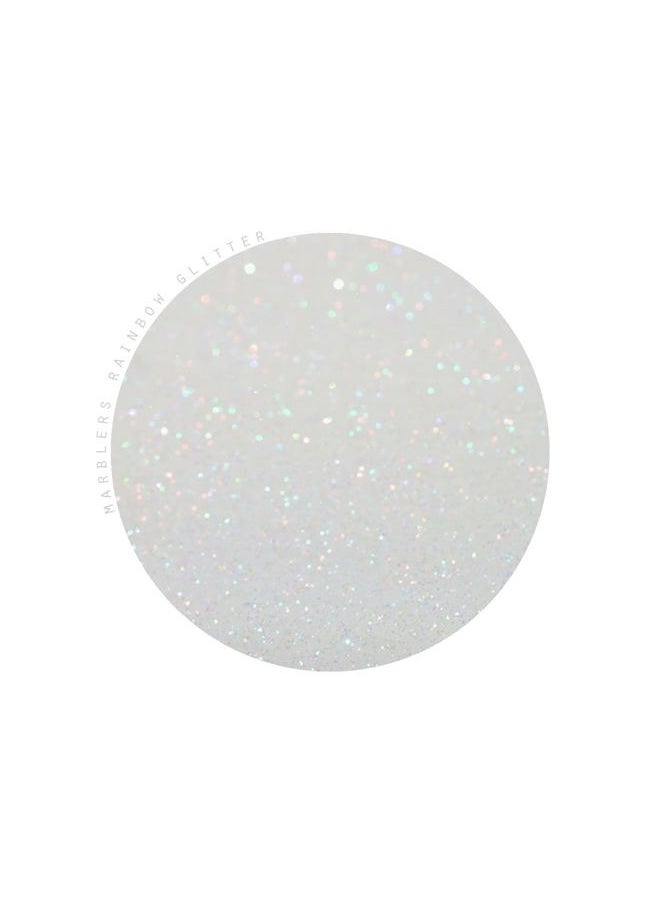 MARBLERS Holographic Face & Body Glitter [Rainbow White] 0.18oz (5g) | Chunky | Chopped | Flake | Non-Toxic | Vegan | Cruelty-Free | Festival, Rave & Party Makeup | Eye, Hair, Nail Polish, Eyeshadow  - Image 2