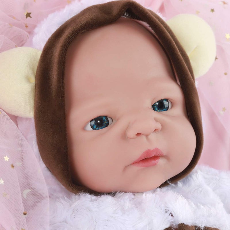 Vollence 3 Pair of 3 Colors Oval Flat Hollow Plastic Eyes Puppet Doll Bear Craft Eyes Eyeballs Mask Making DIY Supplies for Porcelain or Reborn Dolls Stuffed Animal Toys Troll Scary Eyes - Image 5