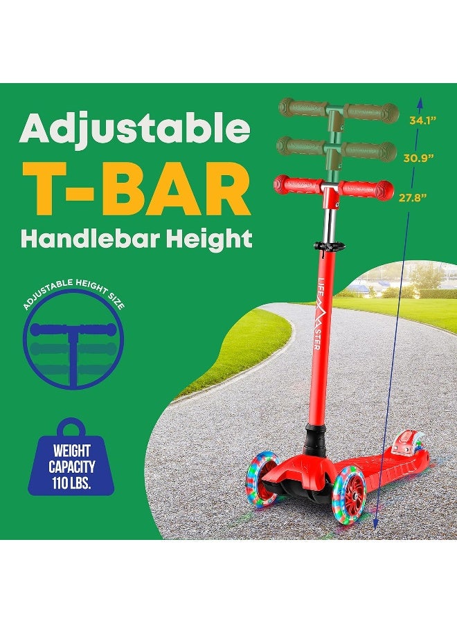 LifeMaster Kids Scooter – Children and Toddler 3 Wheel Kick Scooter – LED Wheel Lights Illuminate When Rolling - Image 5