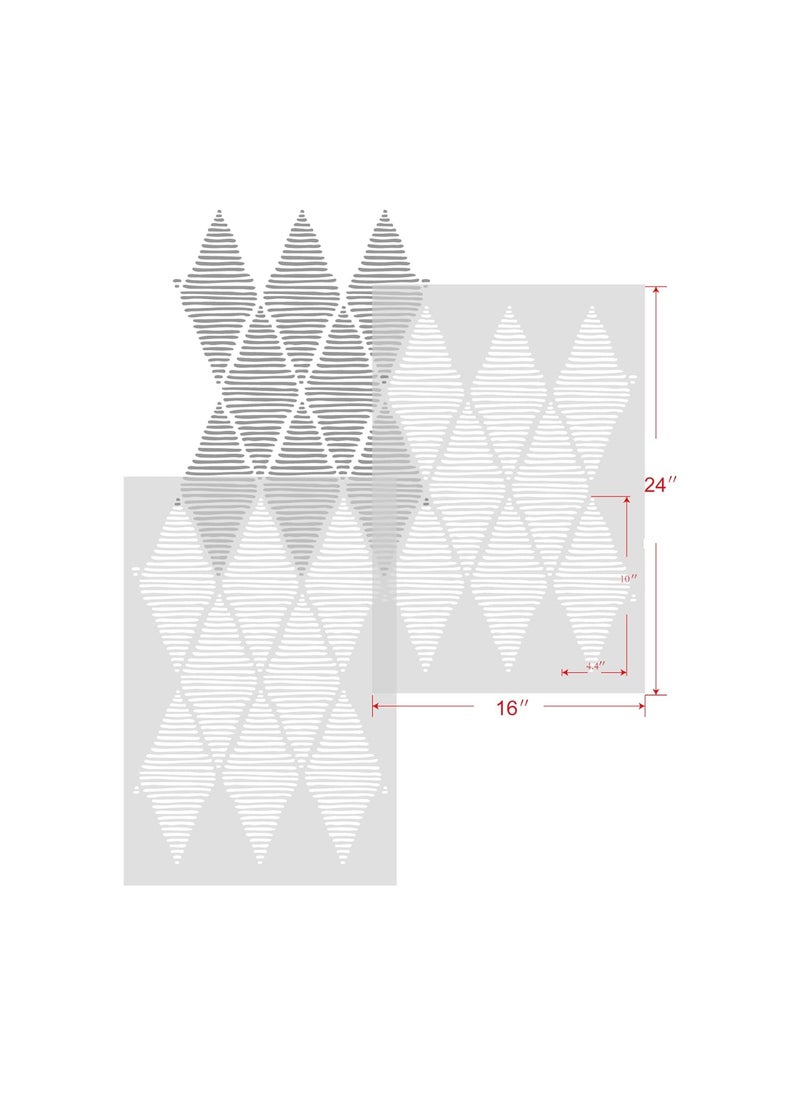G GSS Designs GSS Designs Modern Stripe Wall Stencils for Painting 16x24Inch Large Simple Lines Stencils for Walls Modern Geometric Wall Stencils  - Image 5