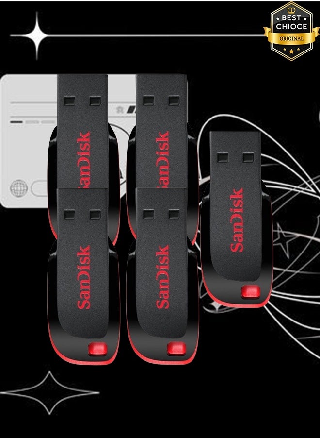 Sandisk 5 Pieces SanDisk Curzer Blade USB 2.0 Flash Drive 32GB  - Image 1
