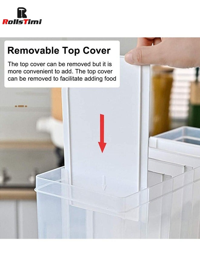 RollsTimi  Cereal Food Dispenser, Wall-Mounted Large Capacity Moisture-Proof Grain Storage Box - Image 4