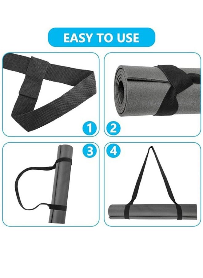 ZVEV 2 Pcs Yoga Mat Strap Sling, Adjustable Thick Yoga Mat Carrier Stretching Strap, Yoga Mat Sling Holder Women Stretching Band  - Image 4
