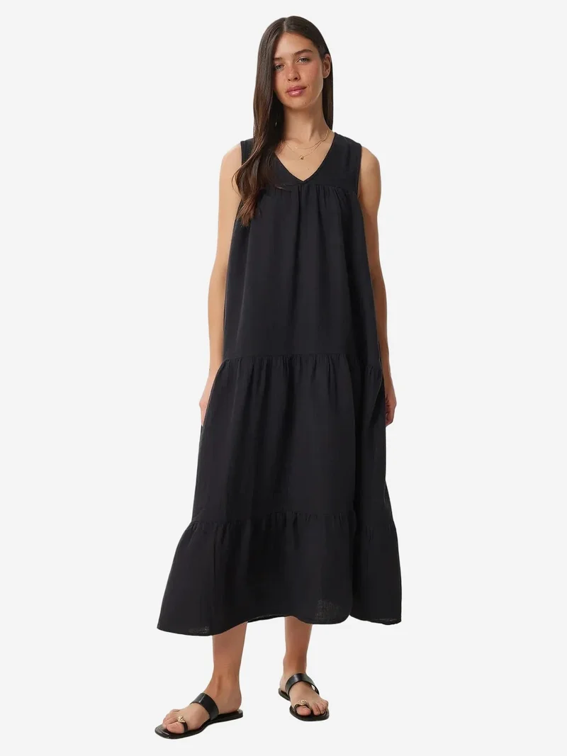 السعادة في إسطنبول ISTANBUL Frilly V-Neck Midi Dress