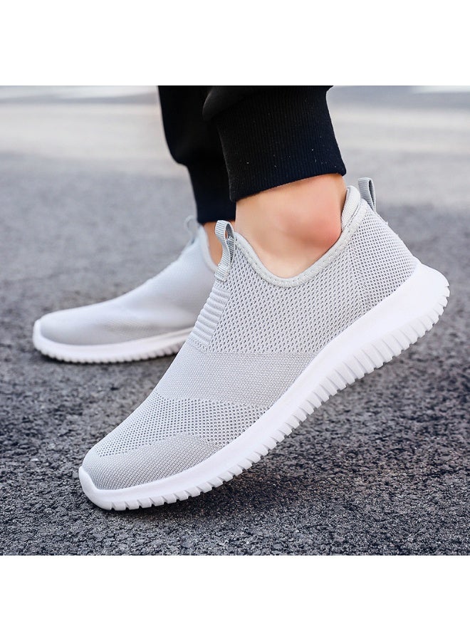 NIBEMINENT Spring and summer men and women lazy comfortable sports breathable mesh surface men's shoes casual shoes soft sole light slip-on - Image 1