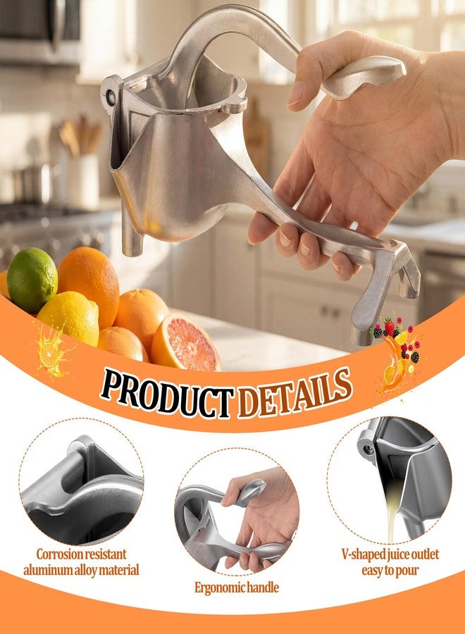 Lanties Aluminium Alloy Manual Fruit Juicer with 50 Pcs Filter Bag, Heavy Duty Squeezer Juicer Handheld Juice Extractor for Single Citrus Orange Pomegranates Fruit Lemon Lime - Image 3